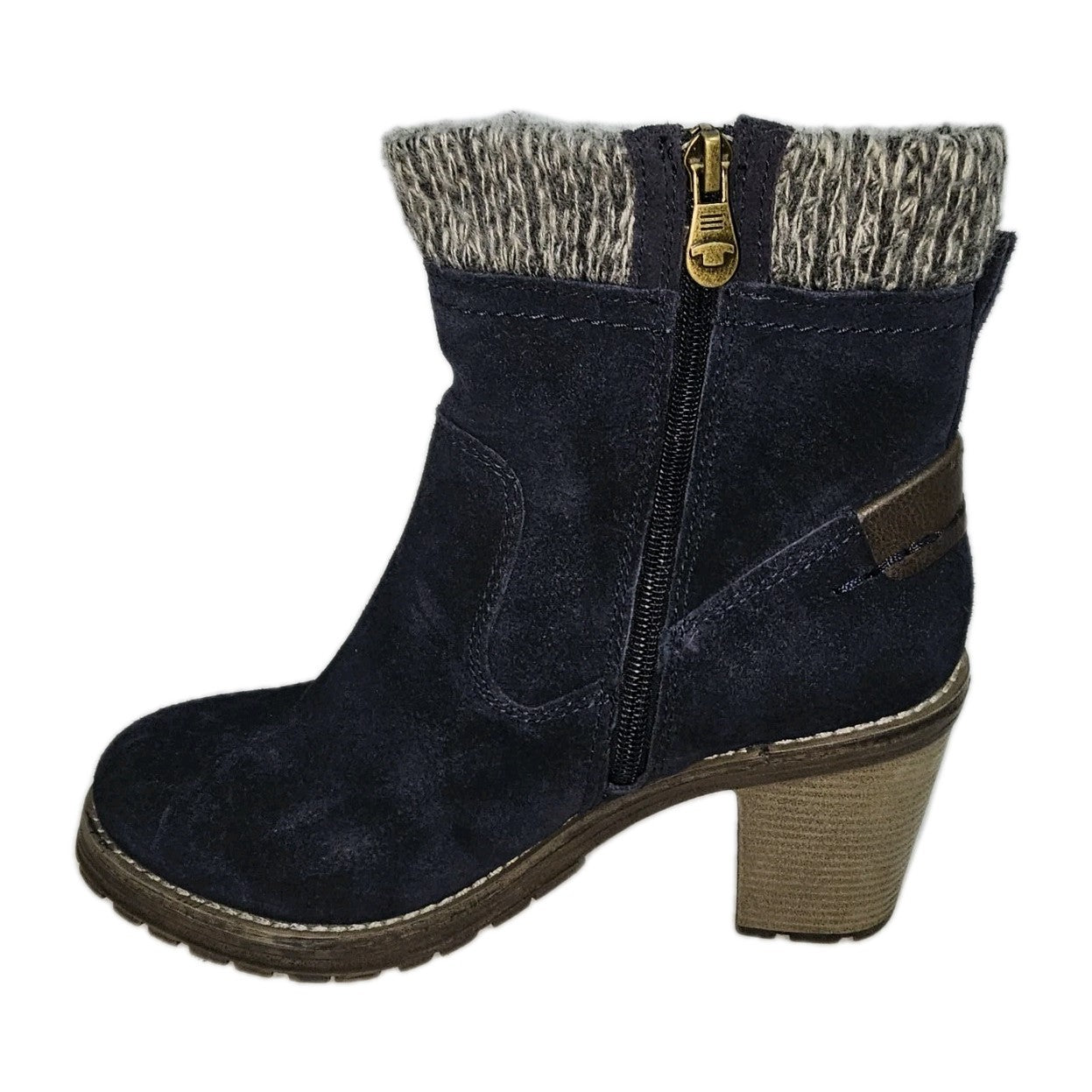 EK791 Damen Stiefelette von Tom Tailor, blau, Gr.416