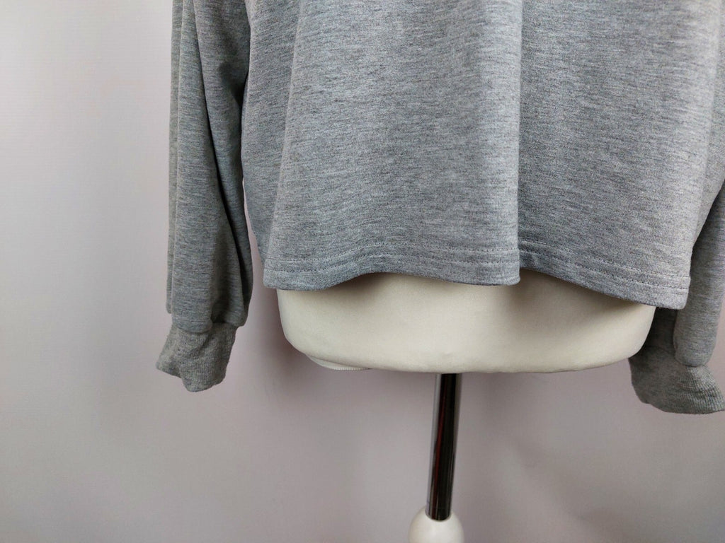 EK5114 Damen Pullover von Dazy, grau/schwarz, Gr. S3
