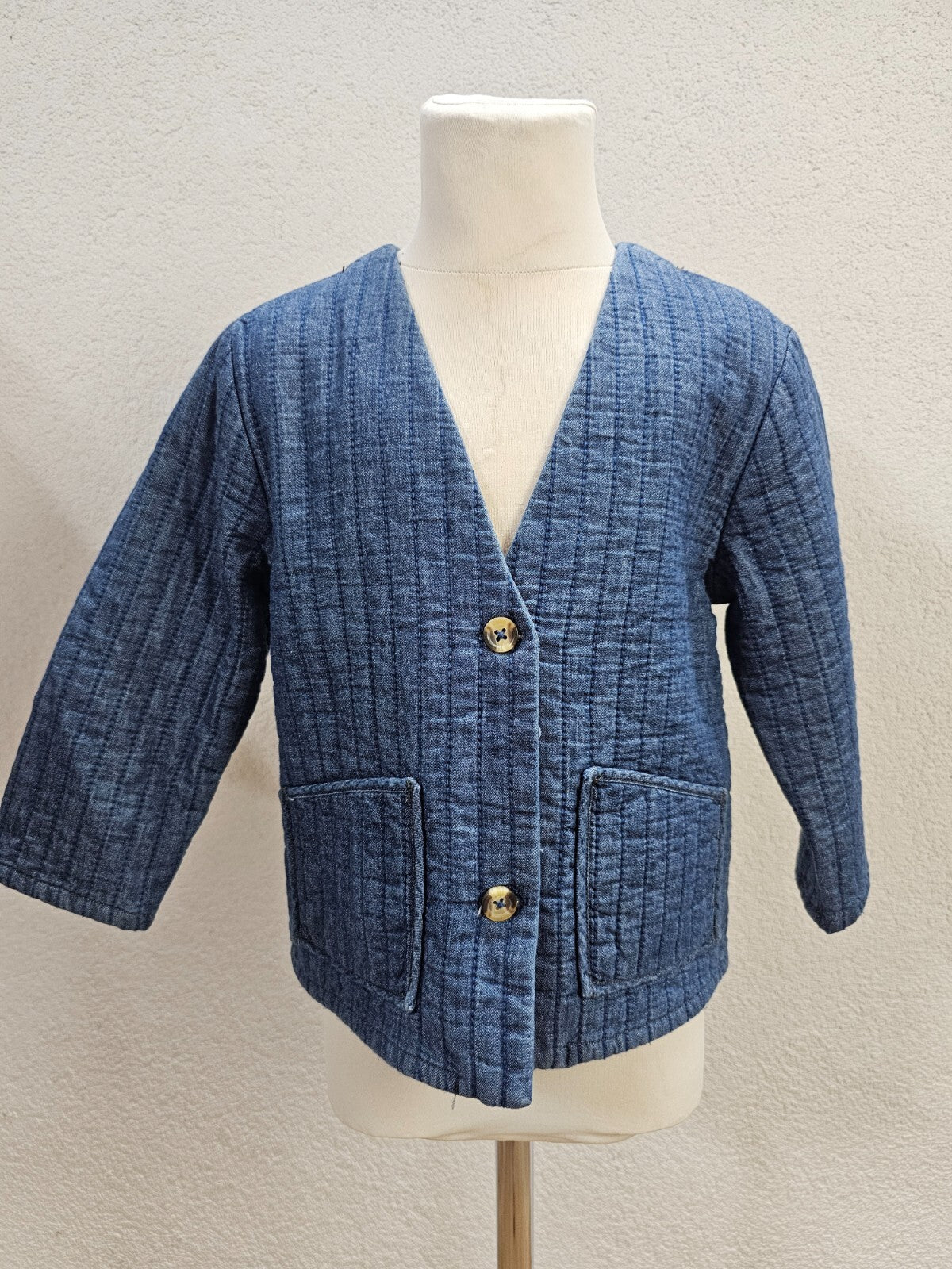 EK4736 Mädchen Strickjacke von Zara, blau, Gr.1100