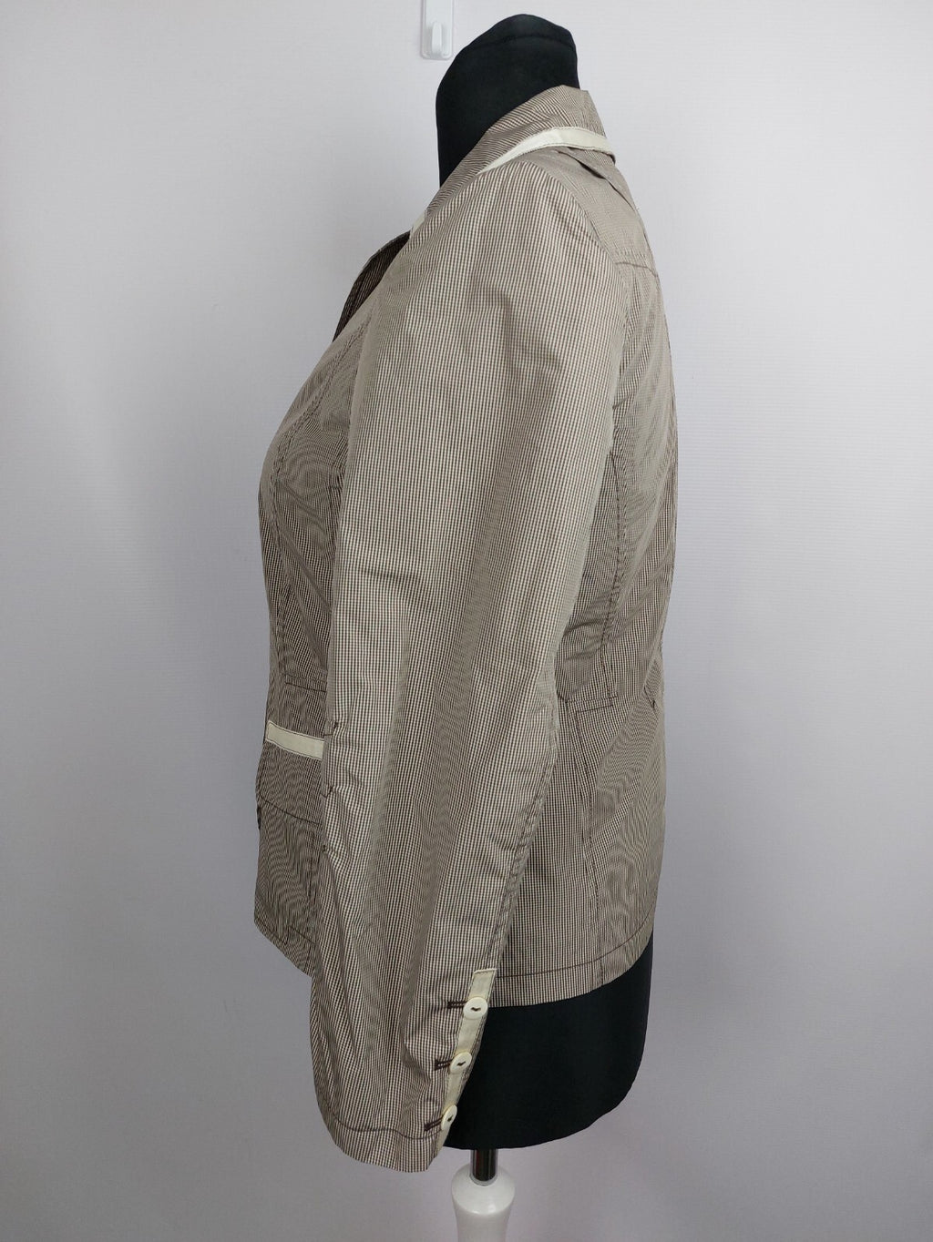 EK4892 Damen Jacke von Isabel, beige/braun kariert, Gr. 403
