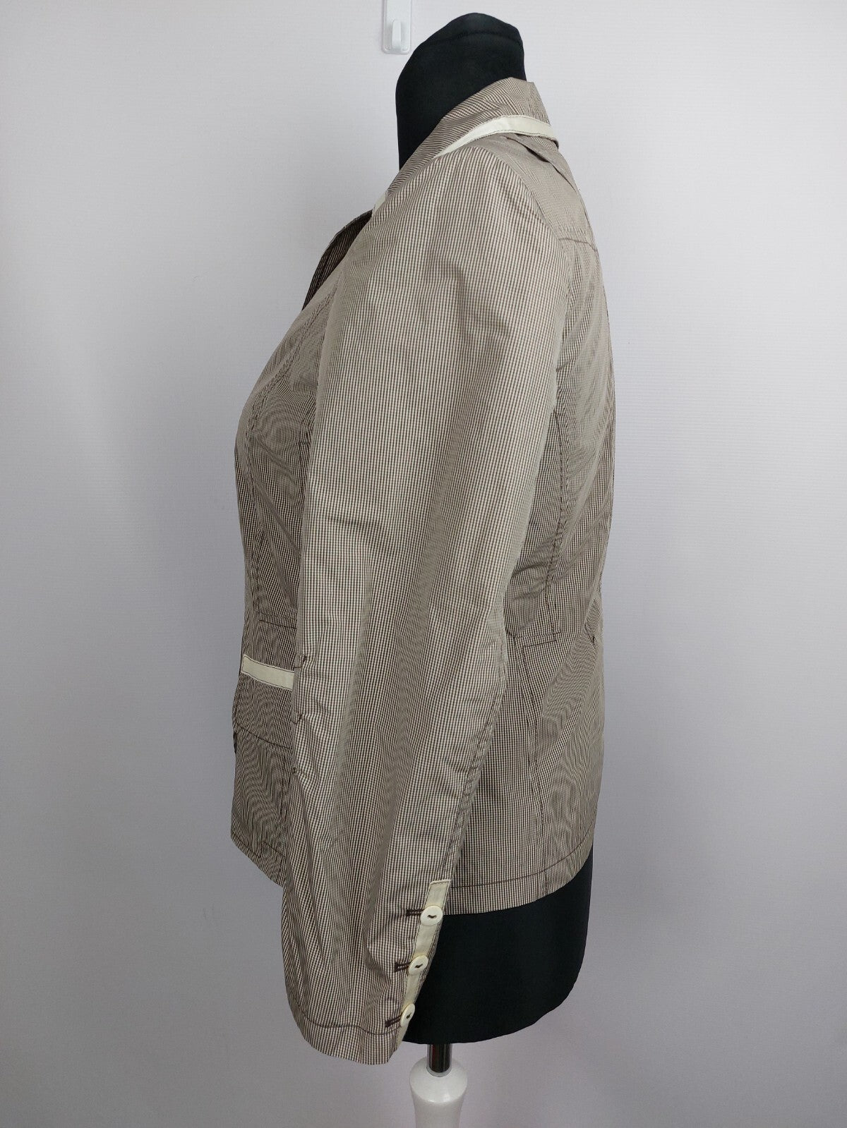 EK4892 Damen Jacke von Isabel, beige/braun kariert, Gr. 403
