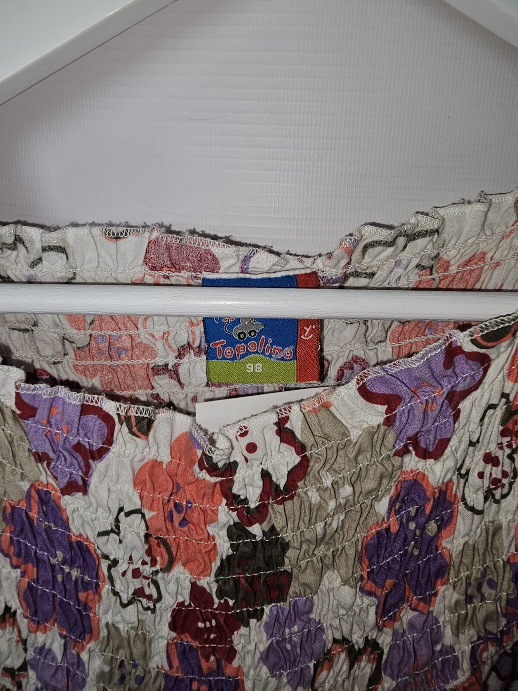 EK0491 Mädchen Kleid von Topolino, Weiß, Gr.981