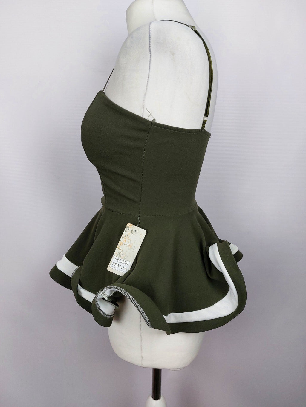 EK3409 Damen Top von Moda Italia, oliv, Gr. 344