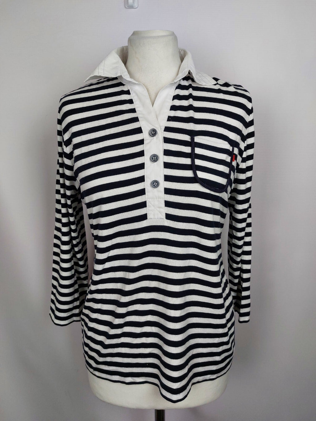 EK4873 Damen Shirt von Rabe, schwarz/weiß gestreift, Gr. 380