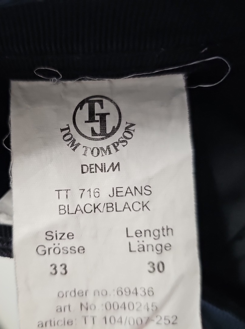 EK7952 Herren Jeans von Tom Tompson, schwarz, Gr.33/307