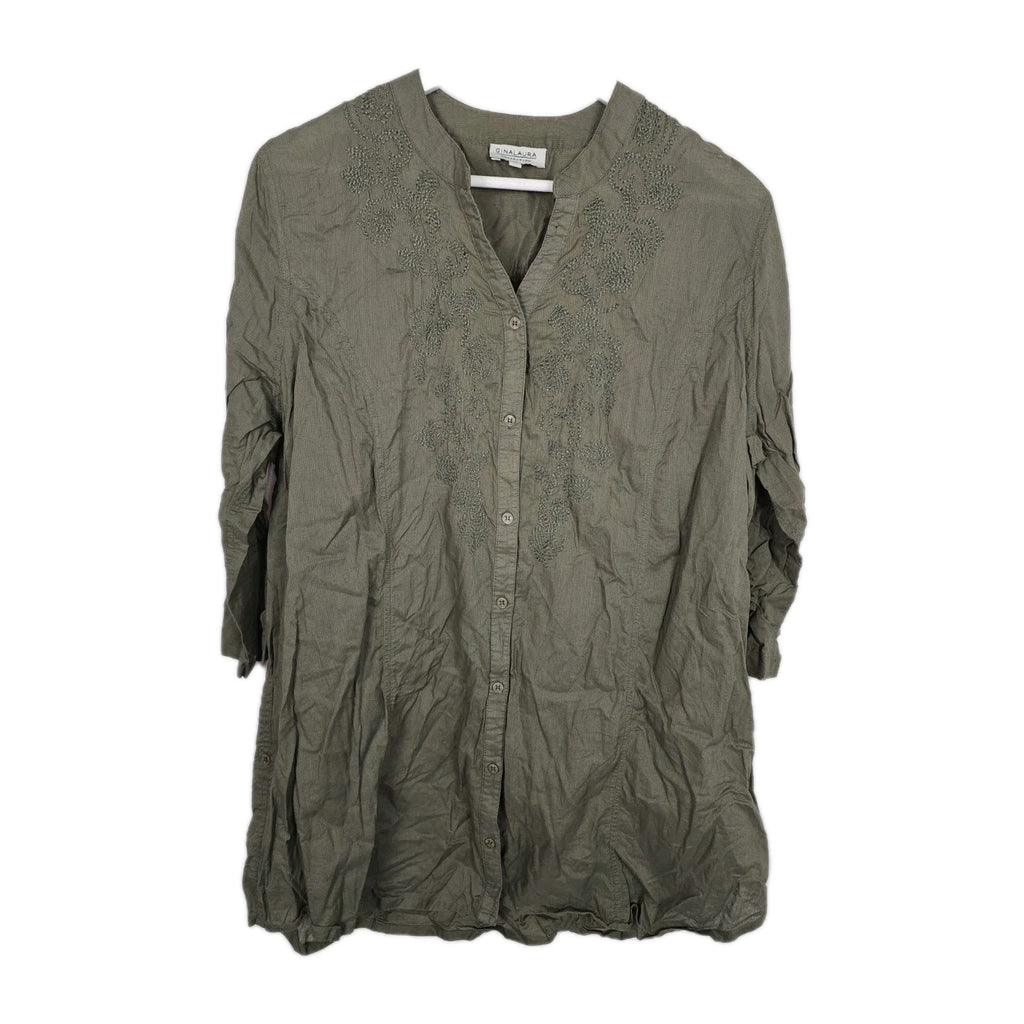 EK10504 Damen Bluse von Gina Laura, grün, Gr.XL0