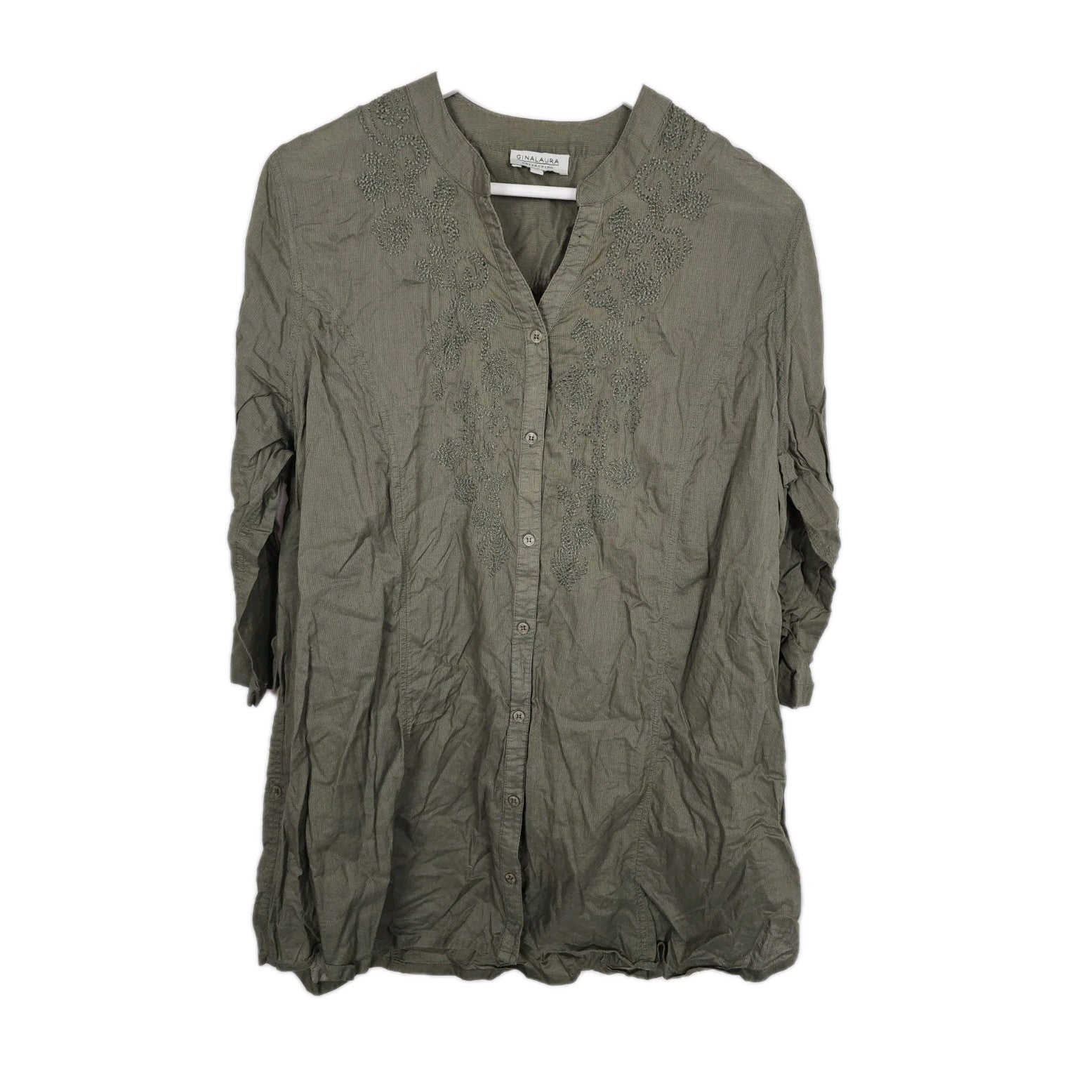 EK10504 Damen Bluse von Gina Laura, grün, Gr.XL0