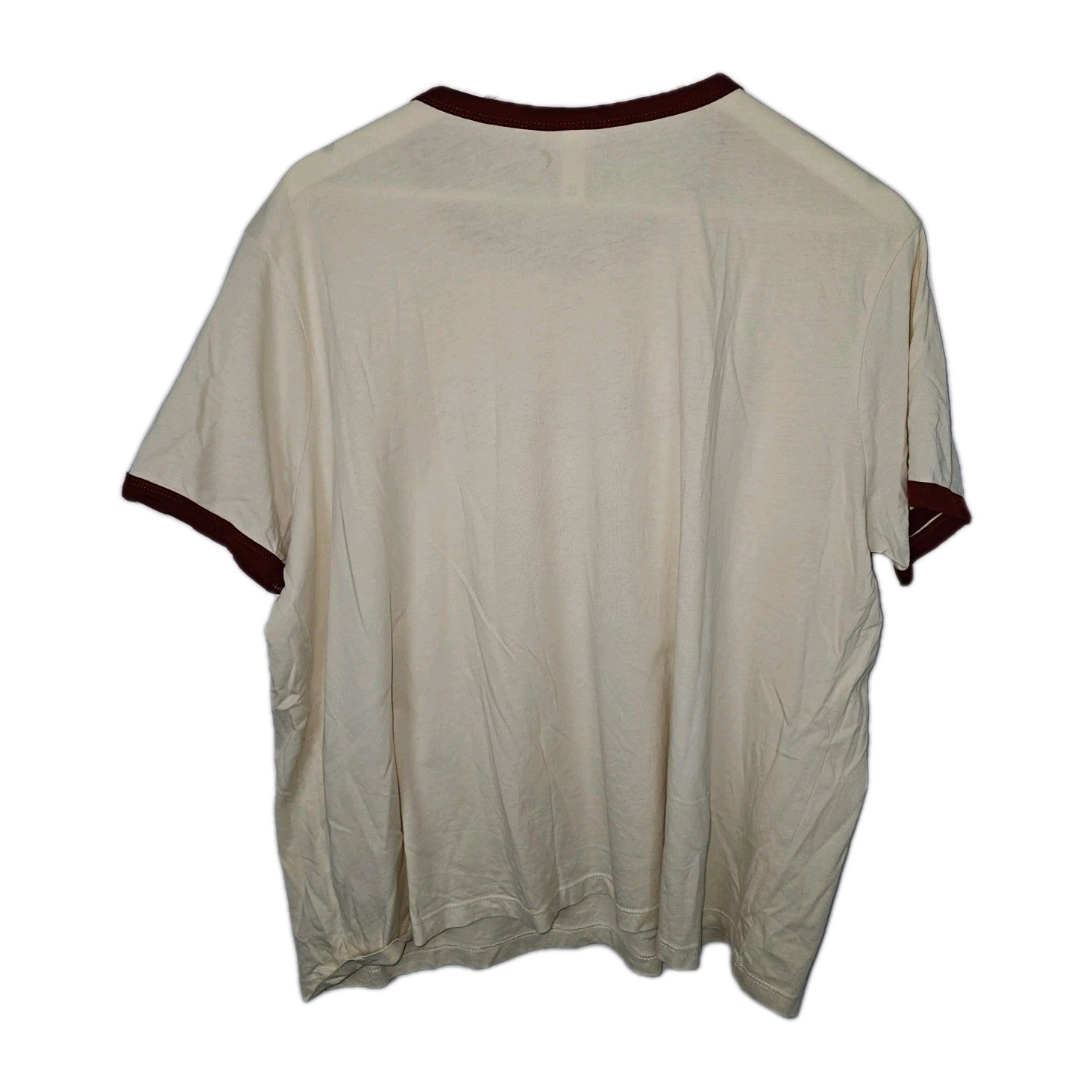 EK8780 Damen T-Shirt von H&M, beige-rot, Gr.XL3
