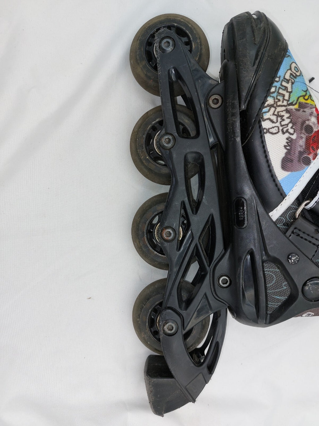 ES0151 Kinder Inlineskater von Hot Wheels, schwarz-blau, Gr.28 bis 327