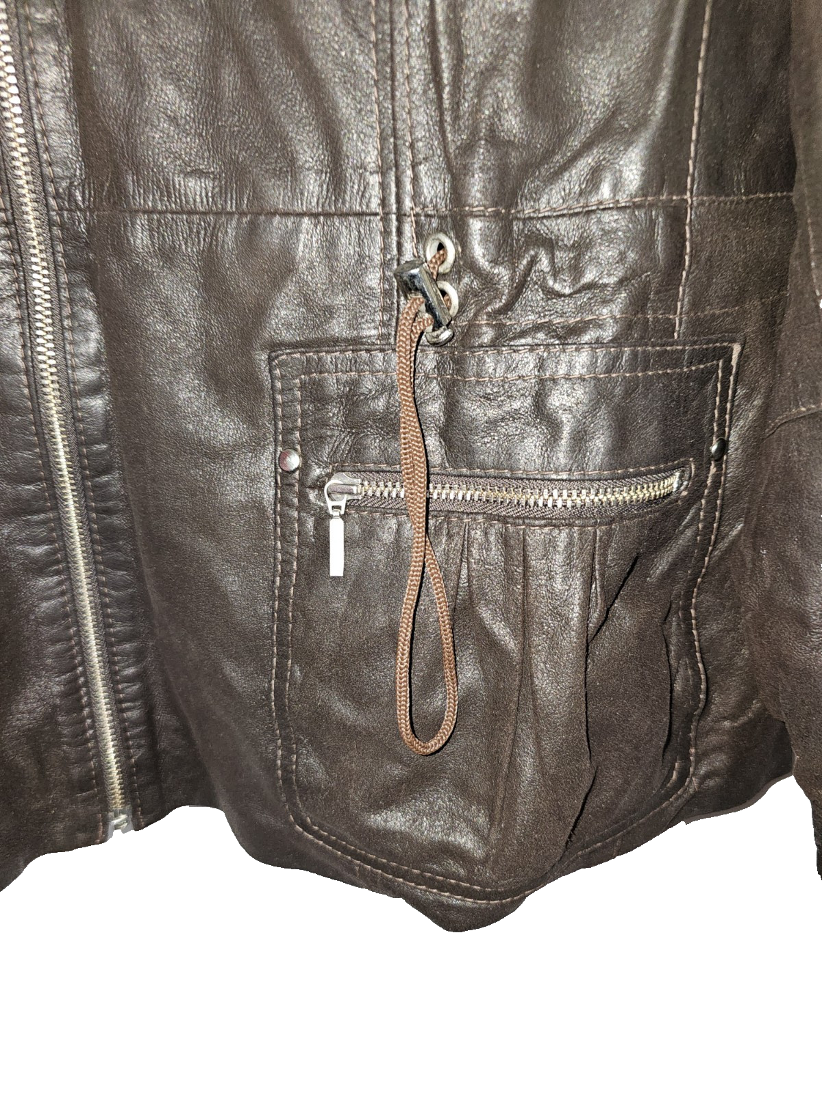 EK7232 Damen Lederjacke von Rafaello, braun, Gr.L3