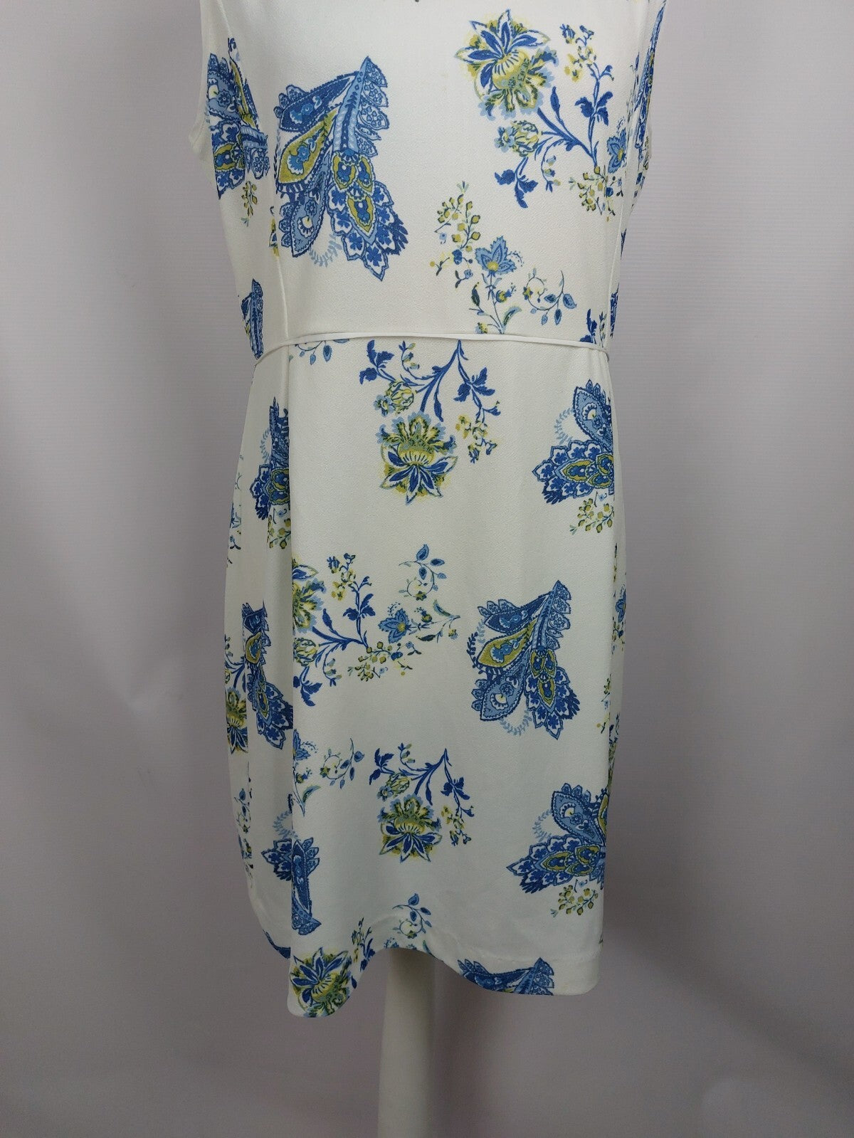 EK3325 Damen Kleid von sfera, weiß/blau, Gr. L3