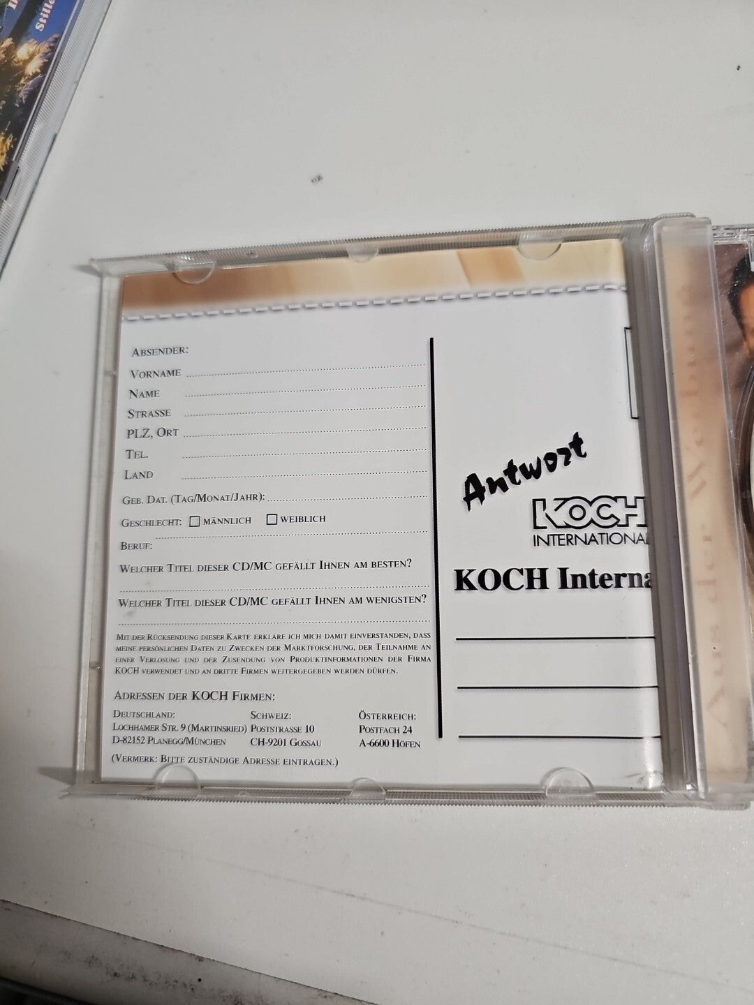 EB1115 Frans Bauer, Was dir mein Herz nicht sagen kann CD . Nichtraucherhaushalt3