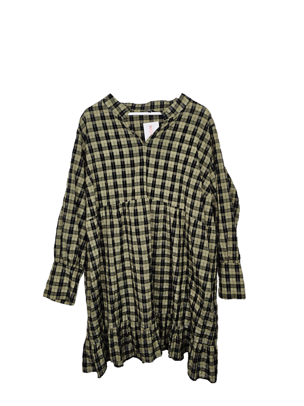 EK7105 Damen Kleid von Ulla Popken, Grün/Schwarz, Gr.54/560