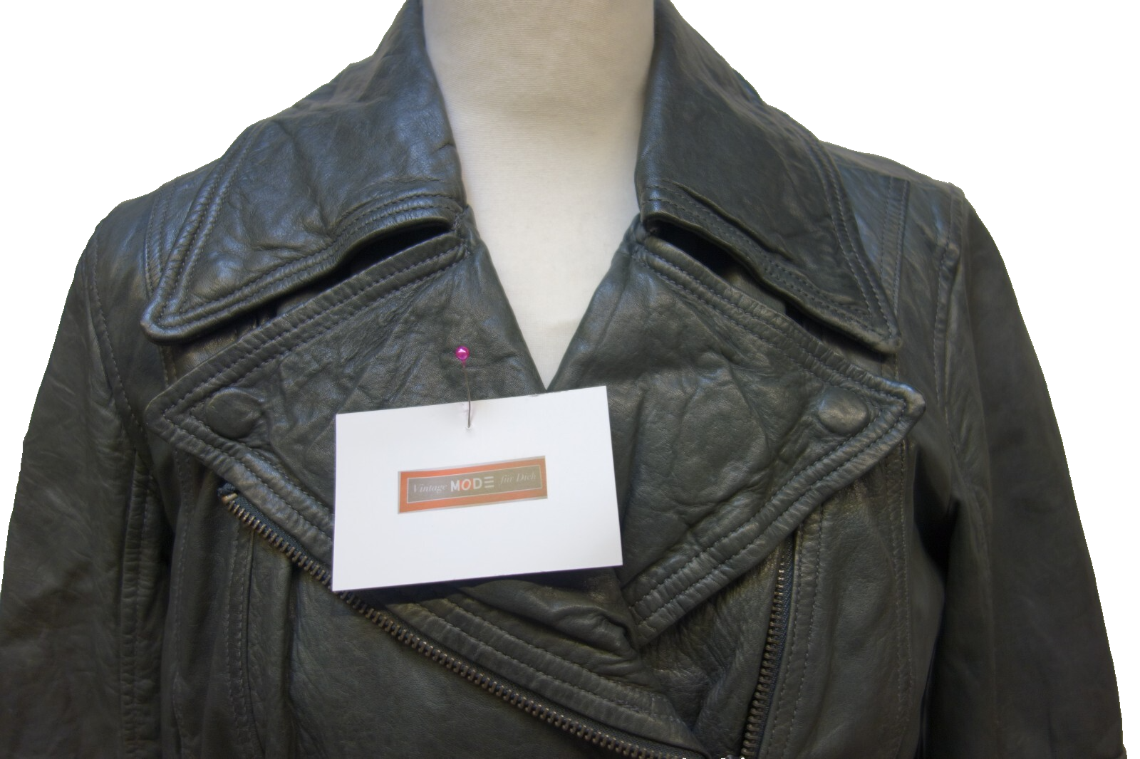 EK2465 Damen Lederjacke von Esprit, dunkerlgrau, gr. 361