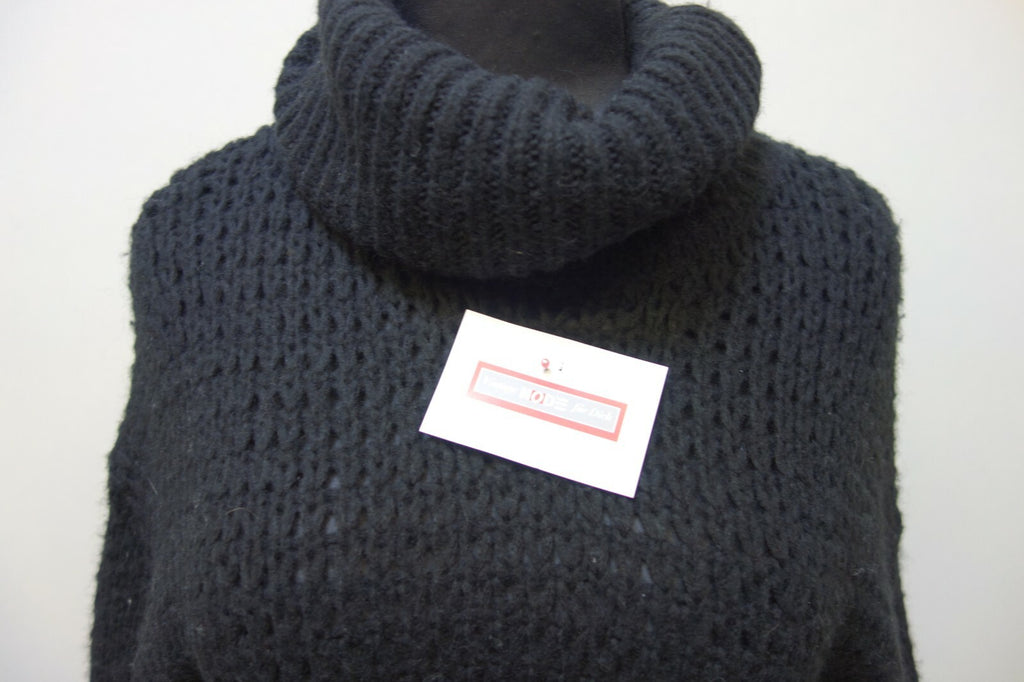 EK0684 Damen Rollkragen Oversize Pullover von Ichi, schwarz, Gr. M1