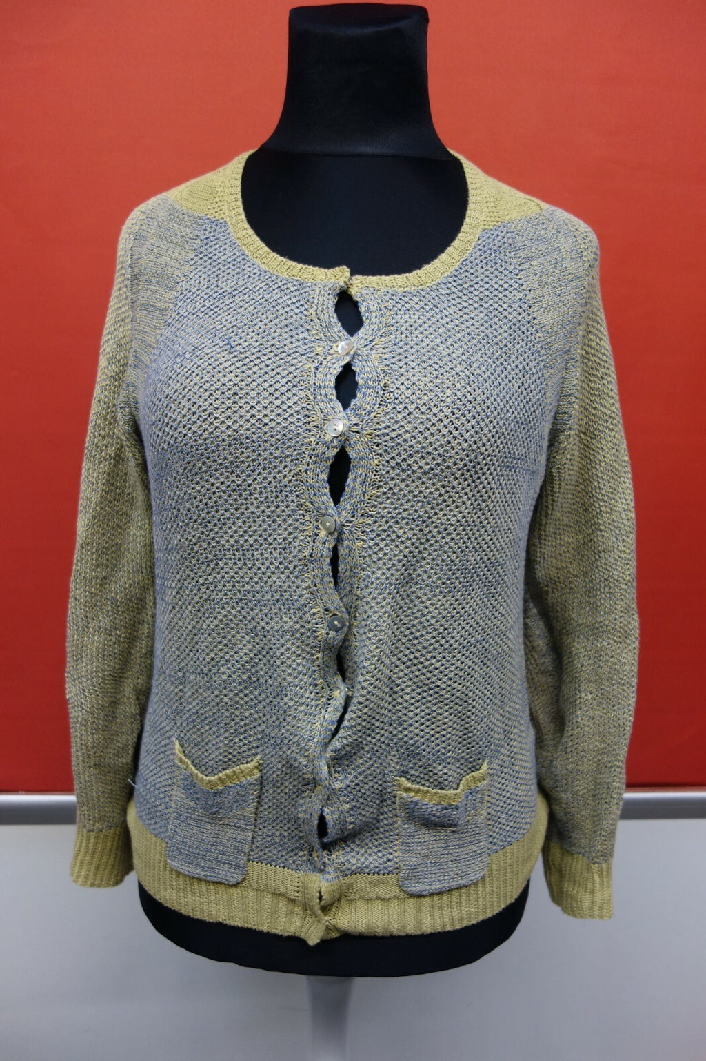 EK0039 Damen Strickjacke von Cotélac, grün, 41