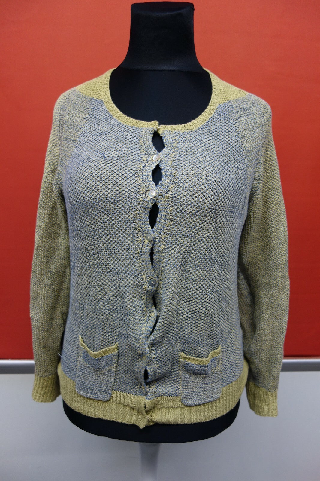 EK0039 Damen Strickjacke von Cotélac, grün, 41