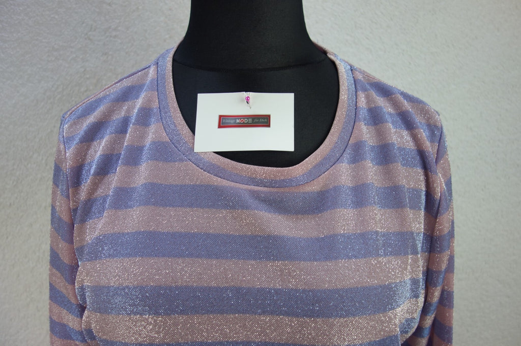 EK4090 Damen Shirt von glam, gestreift, glitzernd, Gr. 481