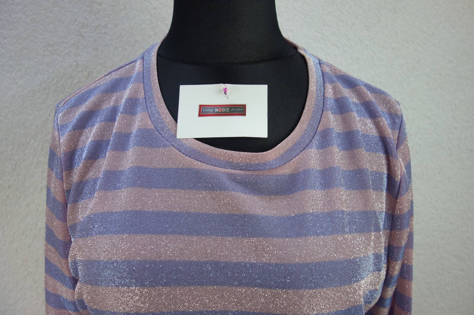 EK4090 Damen Shirt von glam, gestreift, glitzernd, Gr. 481