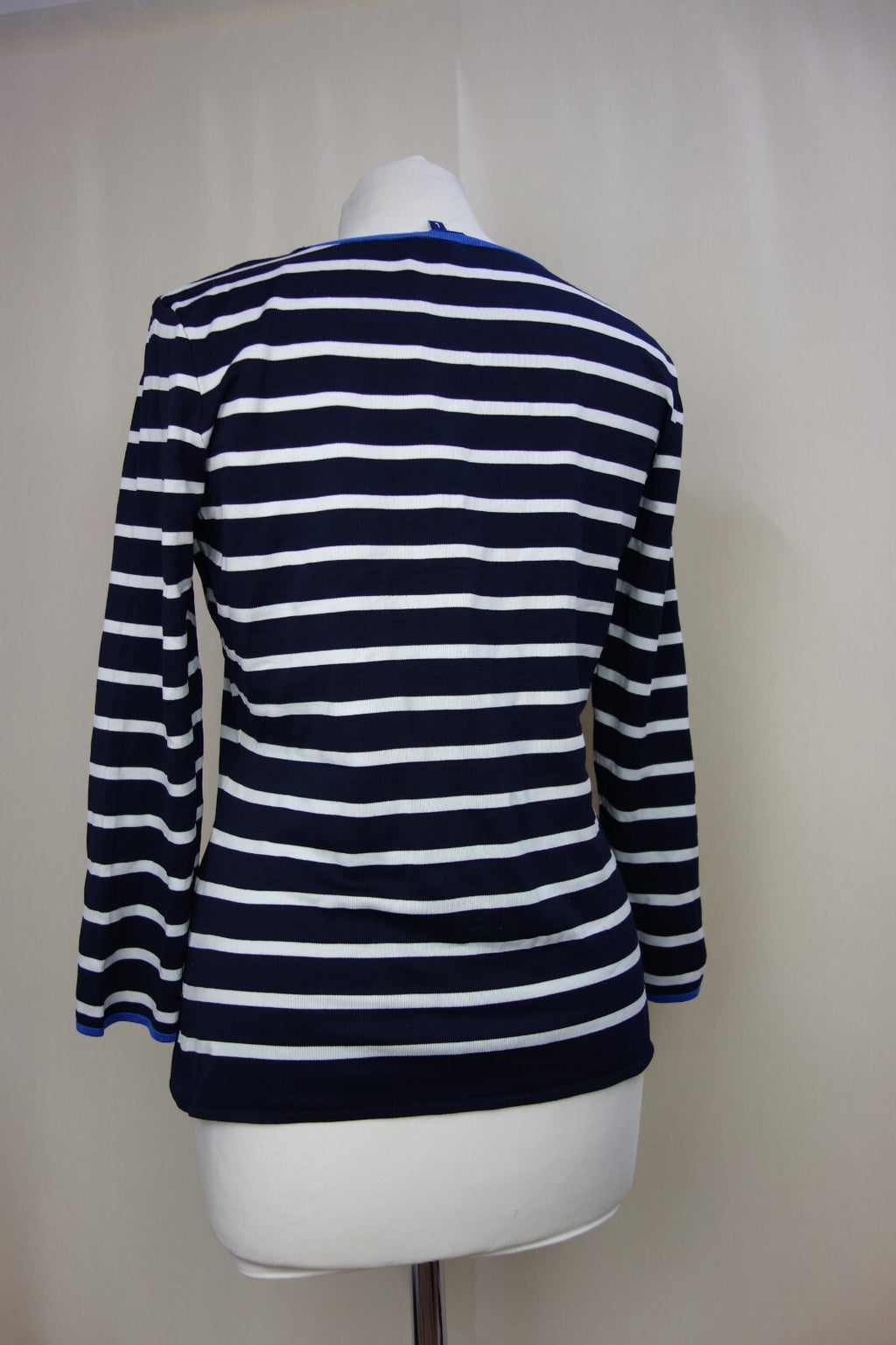 EK3466 Damen Shirt von Tom Tailor, blau und weiß gestreift, Gr.L3