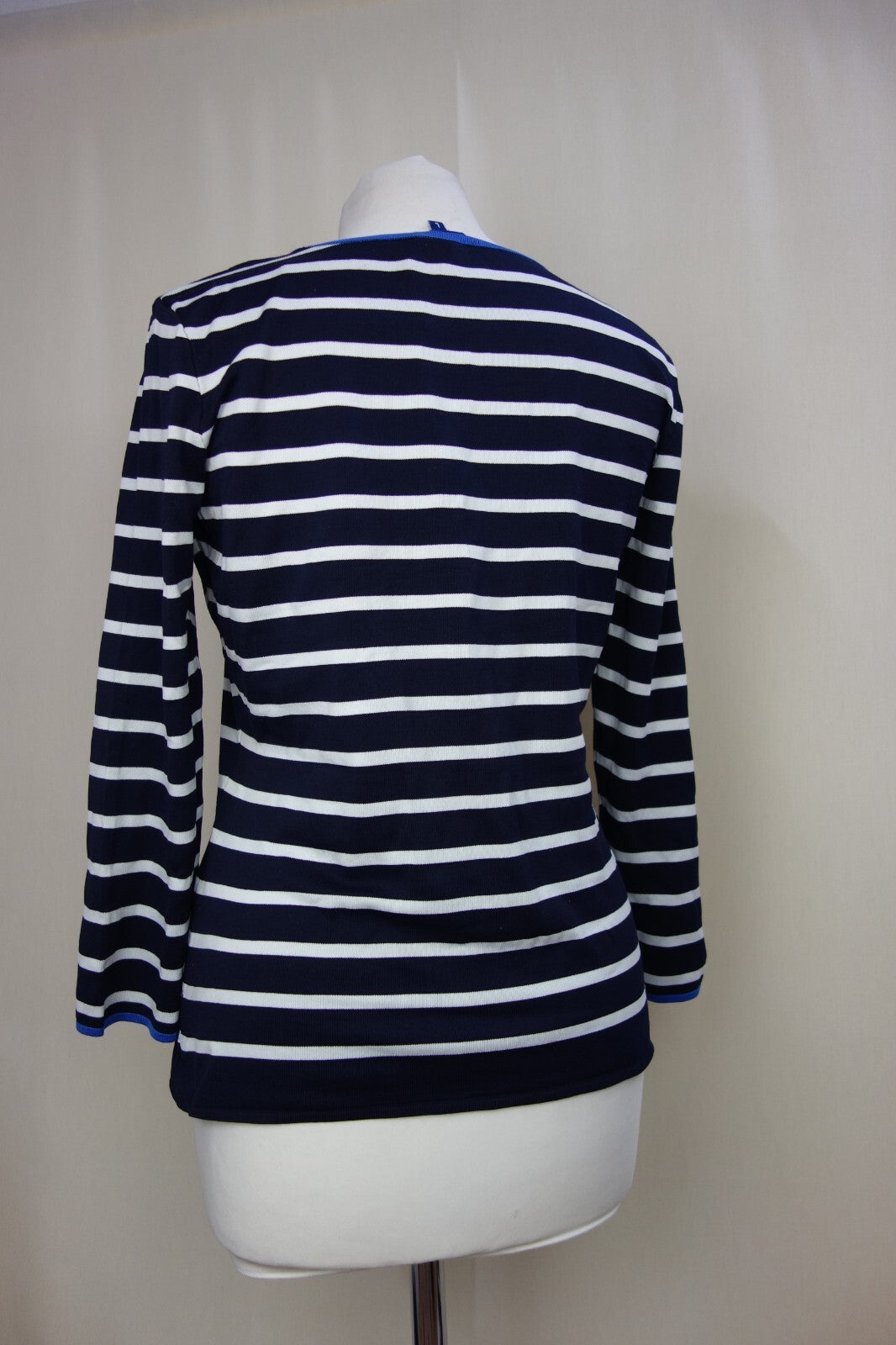 EK3466 Damen Shirt von Tom Tailor, blau und weiß gestreift, Gr.L3