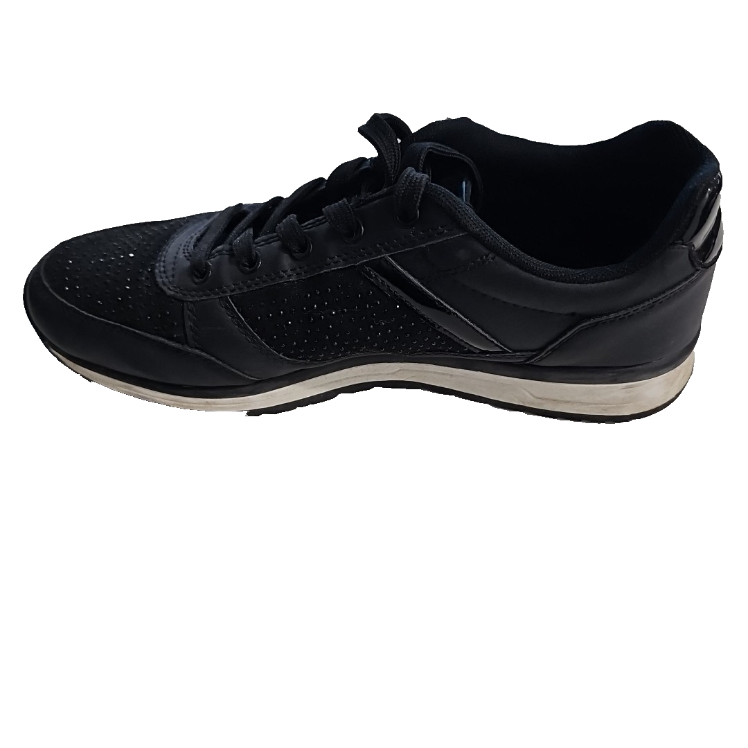 ES0747 Damen Sneaker von Walkx, schwarz, Gr.413