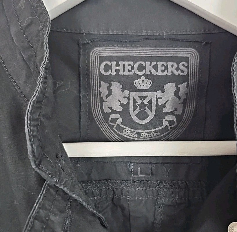 EK10025 Damen Jacke Checkers Gr.L Schwarz1