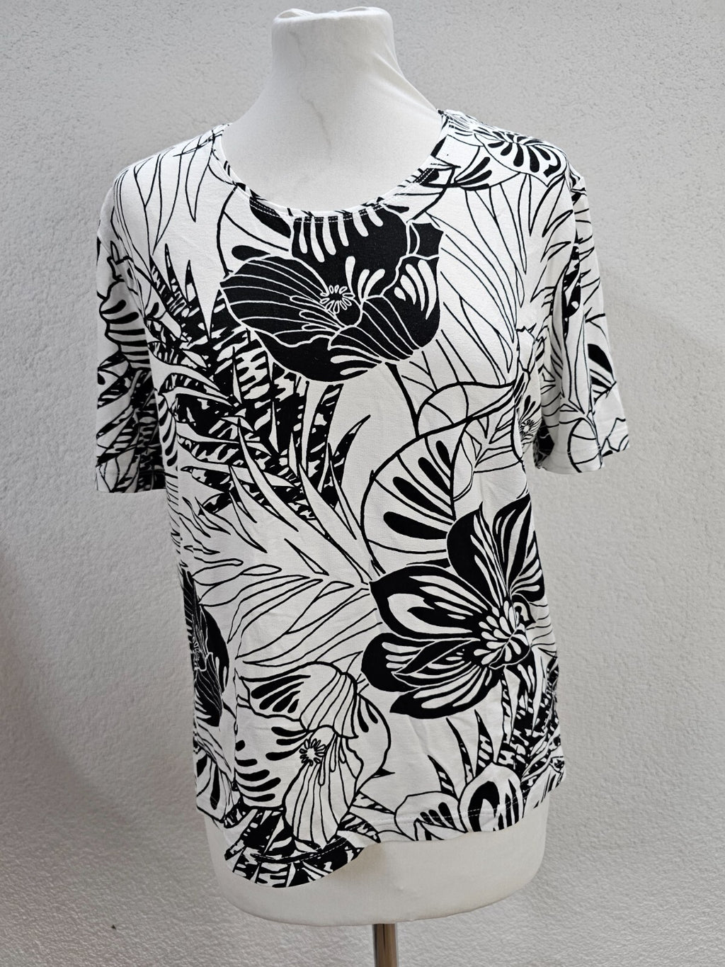 EK5946 Damen T-Shirt von Marinello, weiß/schwarz, Gr. L0