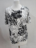 EK5946 Damen T-Shirt von Marinello, weiß/schwarz, Gr. L0