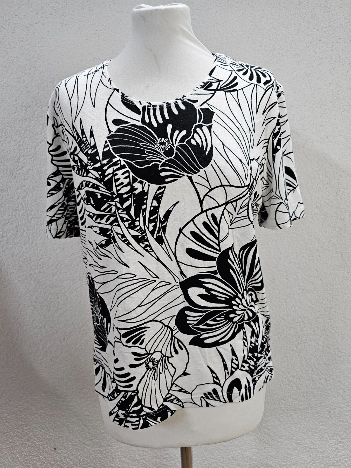 EK5946 Damen T-Shirt von Marinello, weiß/schwarz, Gr. L0