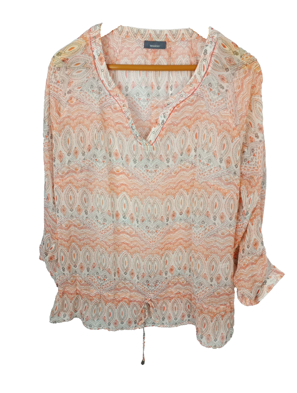 EK8507 Damenbluse Yessica C&A Gr.M Farbe Rosa Muster0