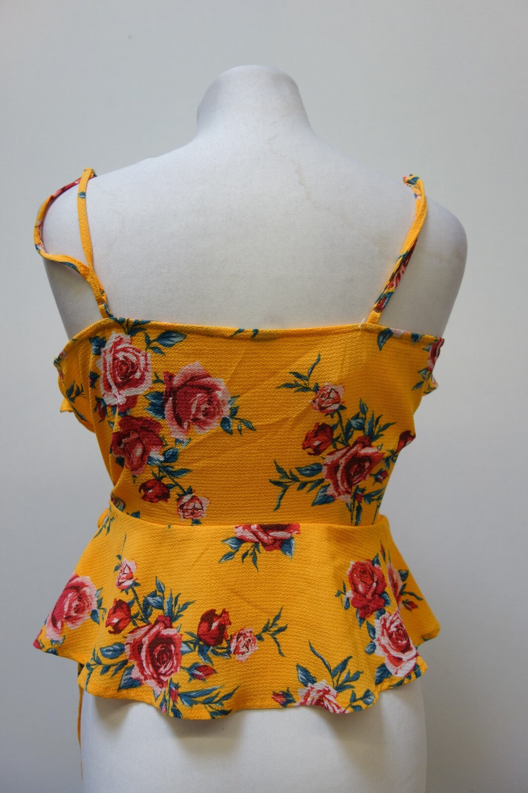 EK3666 Damen Top von H&M, orange mit Blumen, Gr. 363