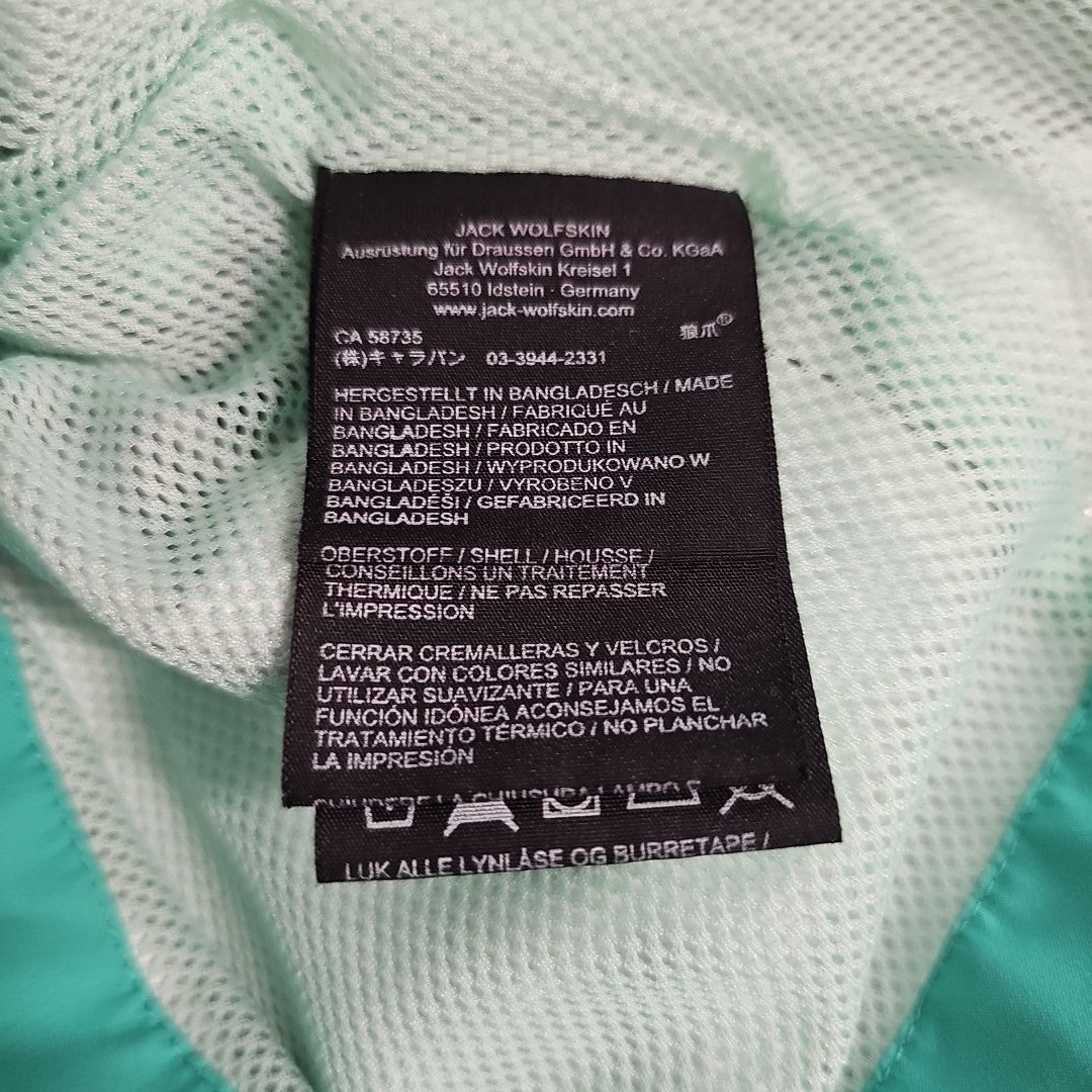 EK7731 Mädchen Windjacke von Jack Wolfskin, grün, Gr.1527