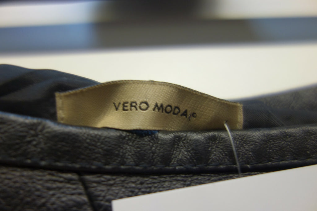 EK1125 Damen Lederrock von vero Moda, schwarz, Gr. S4