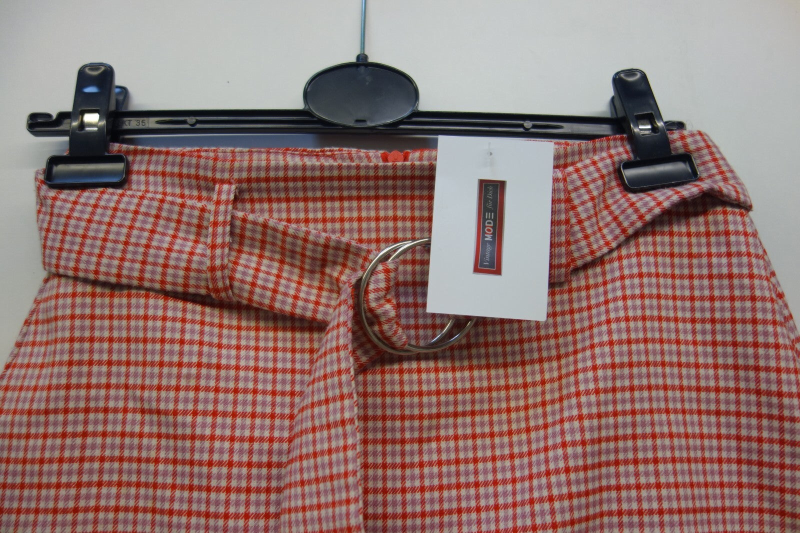 EK2628 Damen Rock von Pull&Bear Größe S beige, rot, lila karriert 2