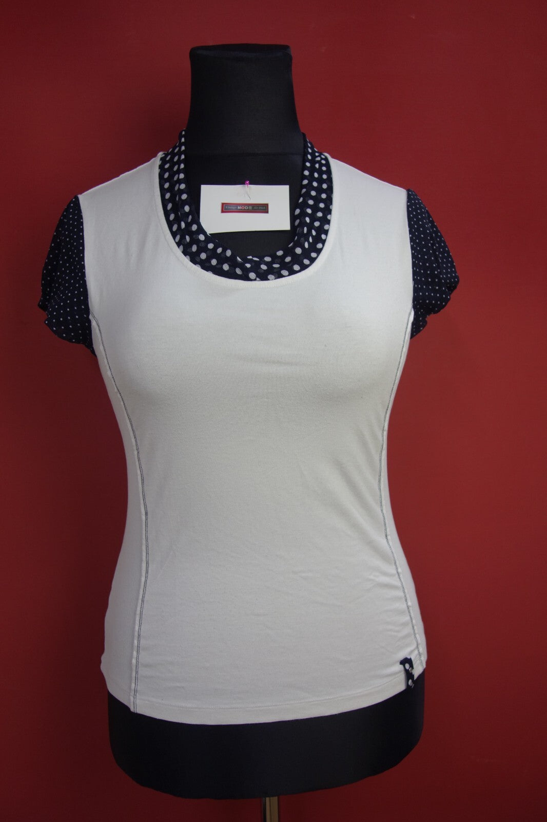 EK4170 Damen T-Shirt von Biba, weiß, schwarz, Gr. M0