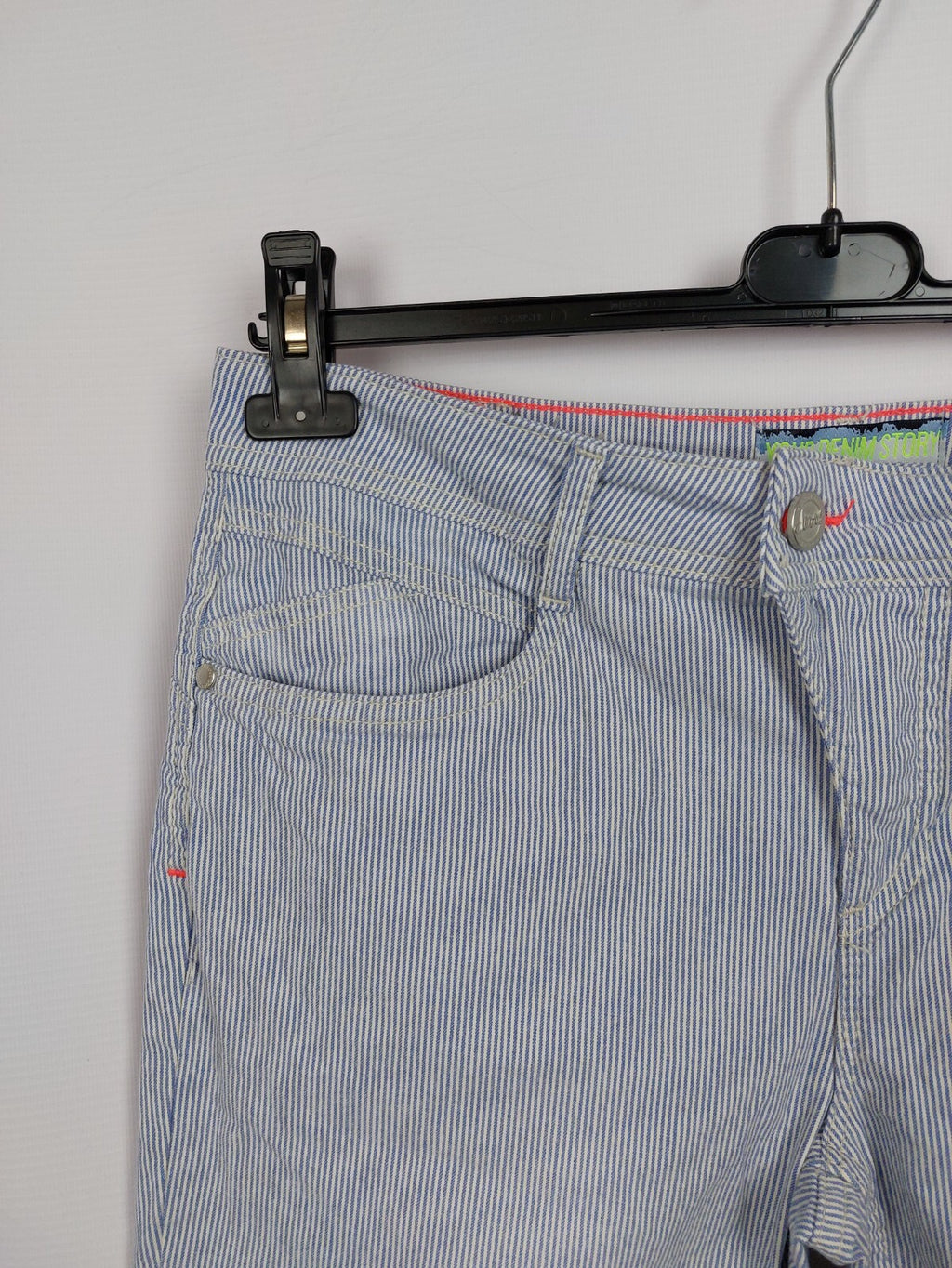 EK4292 Damen Capri Hose von Street One, blau/weiß, Gr. 32/223