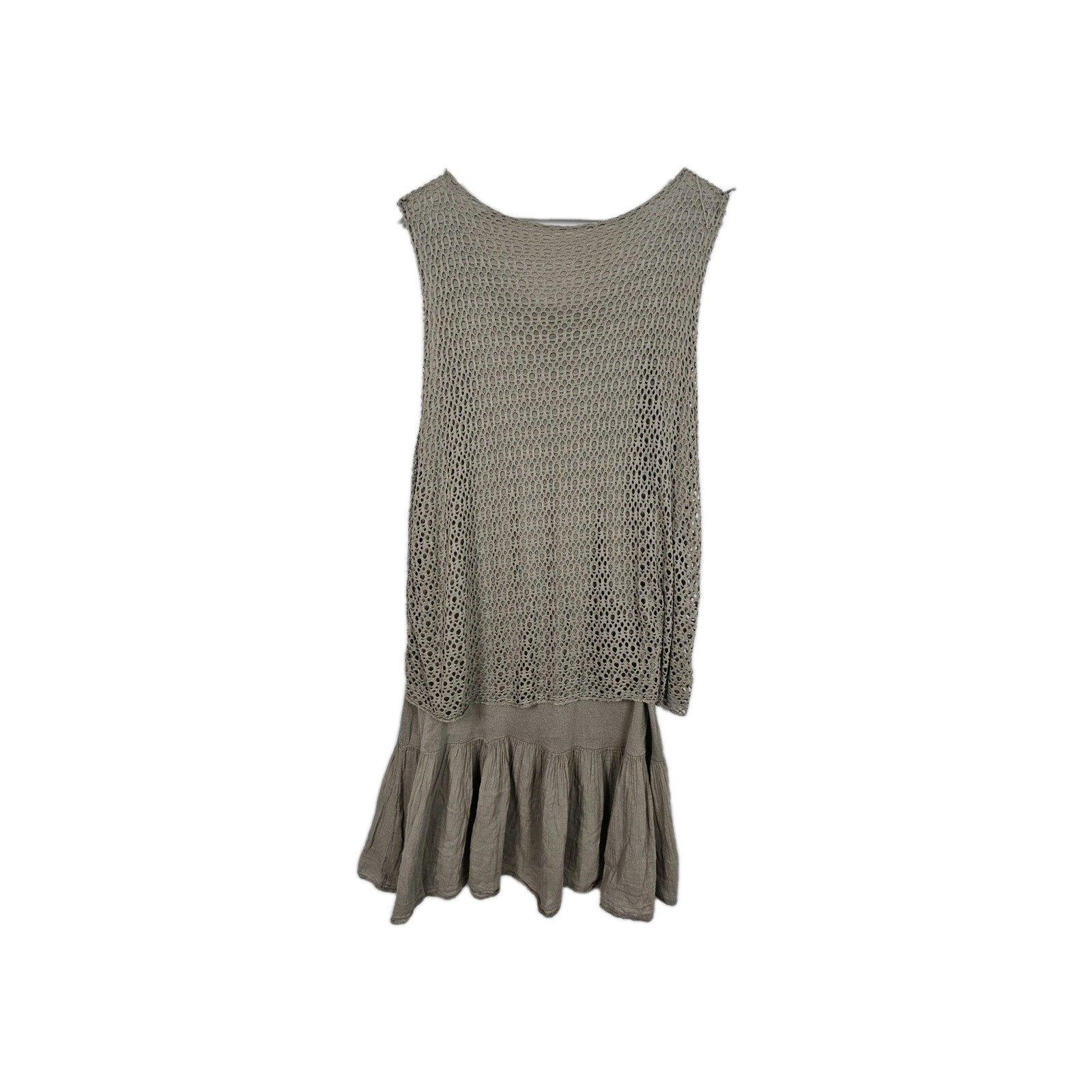 EK10324 Damen Kleid Gr.M Beige1