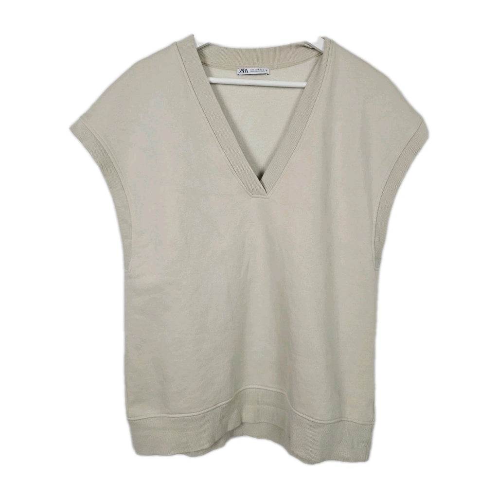 EK10879 Damen Pullunder von Zara, Beige, Gr. S0