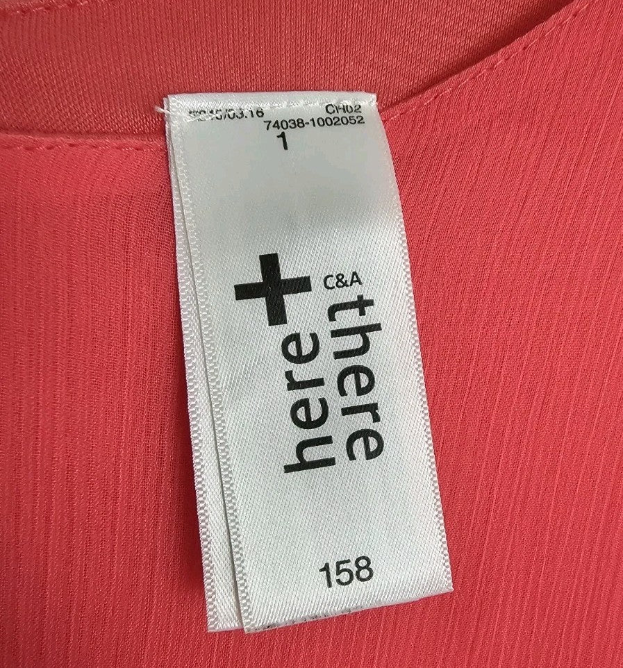 EK10248 Mädchen Kleid von C&A, Lachsfarbend, Gr.1582