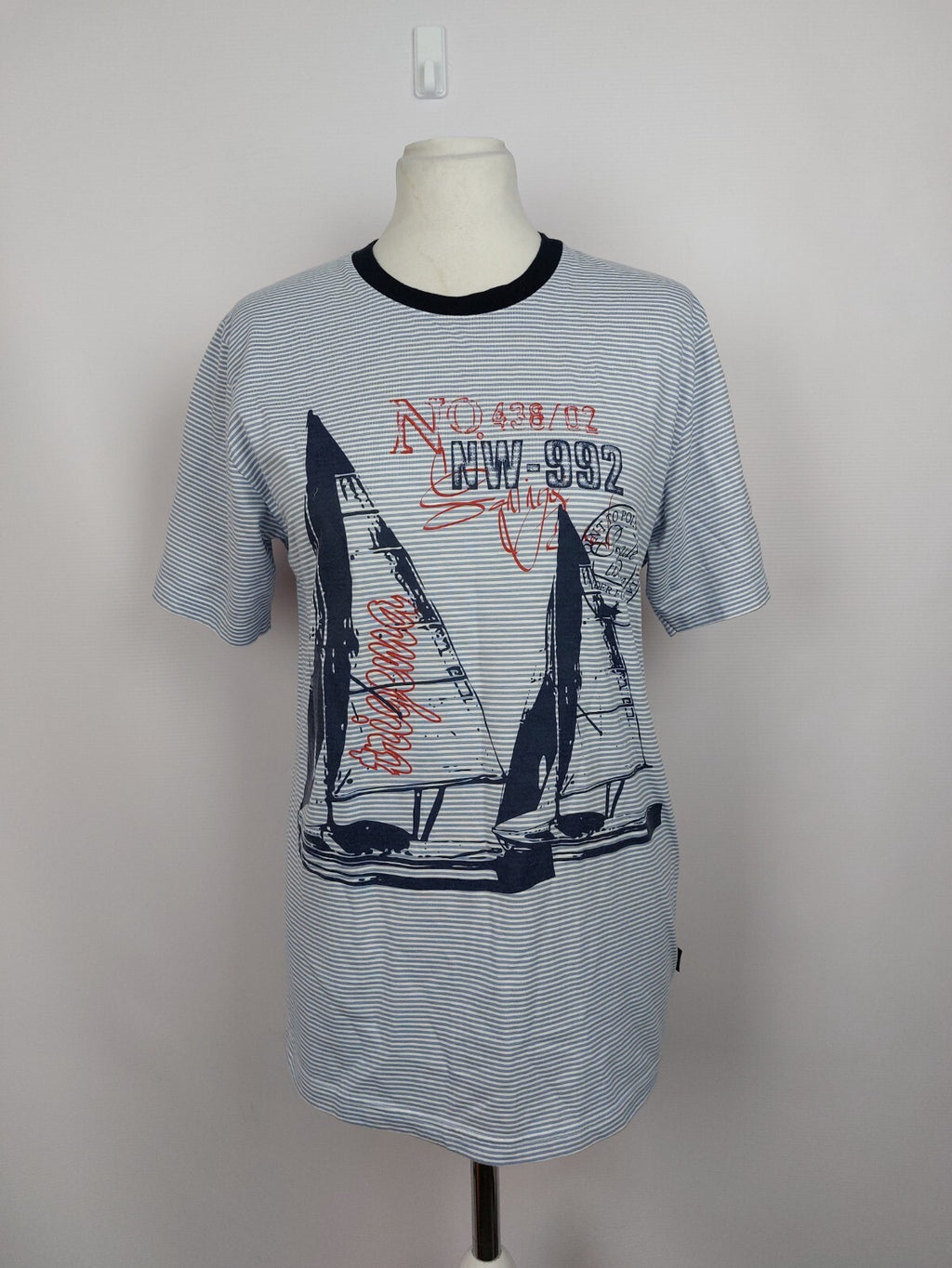 EK1312 Damen T-Shirt von Trigema, blau/weiß gestreift, Gr. S0
