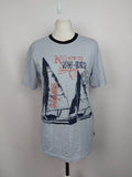 EK1312 Damen T-Shirt von Trigema, blau/weiß gestreift, Gr. S0
