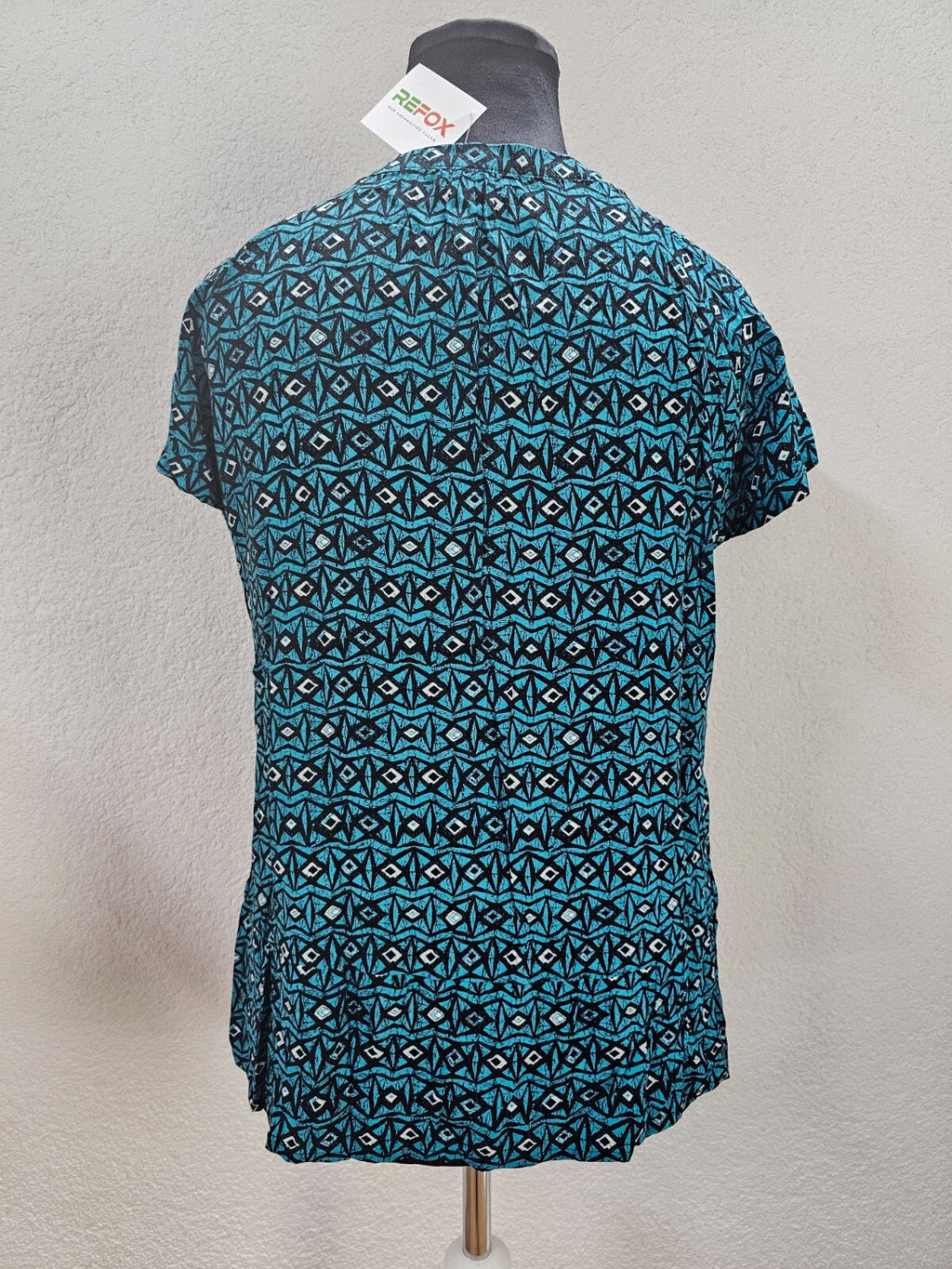 EK5999 Damen Bluse von Yessica, blau/schwarz/weiß, Gr. L4