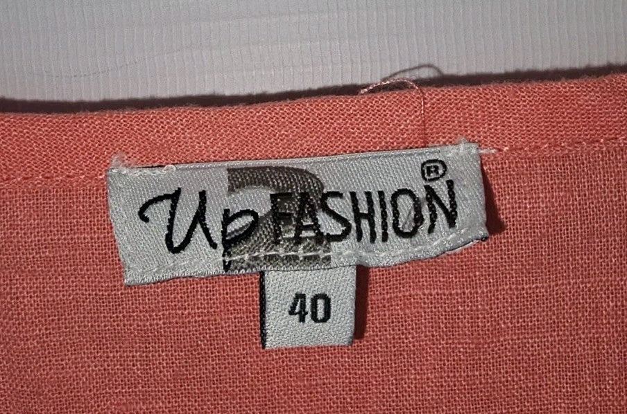 EK8809 Damen Kleid von Up Fashion, Korallrot, Gr.401