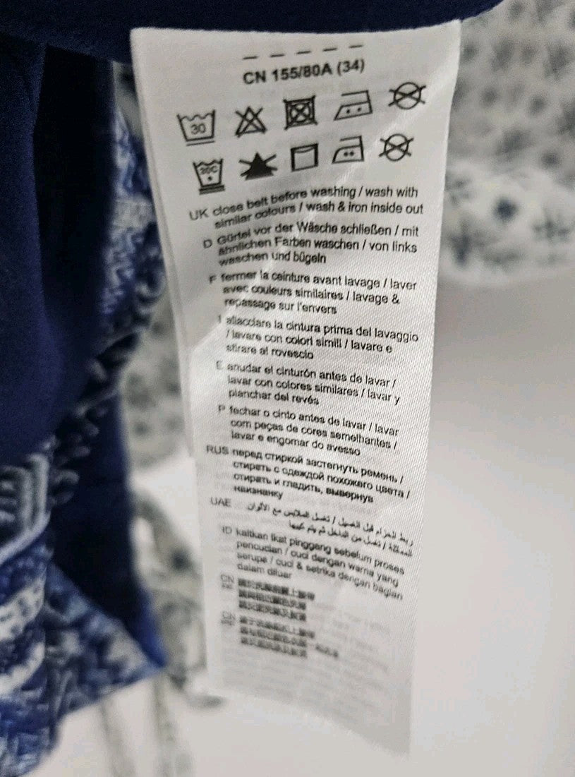 EK9523 Damen Kleid von Esprit, Weiß/Blau, Gr. 344