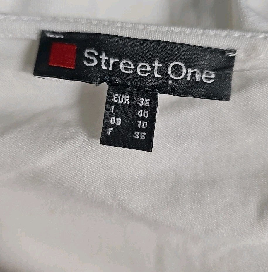EK11086 Damen Blusenoberteil von Street One, Weiß, Gr. 363