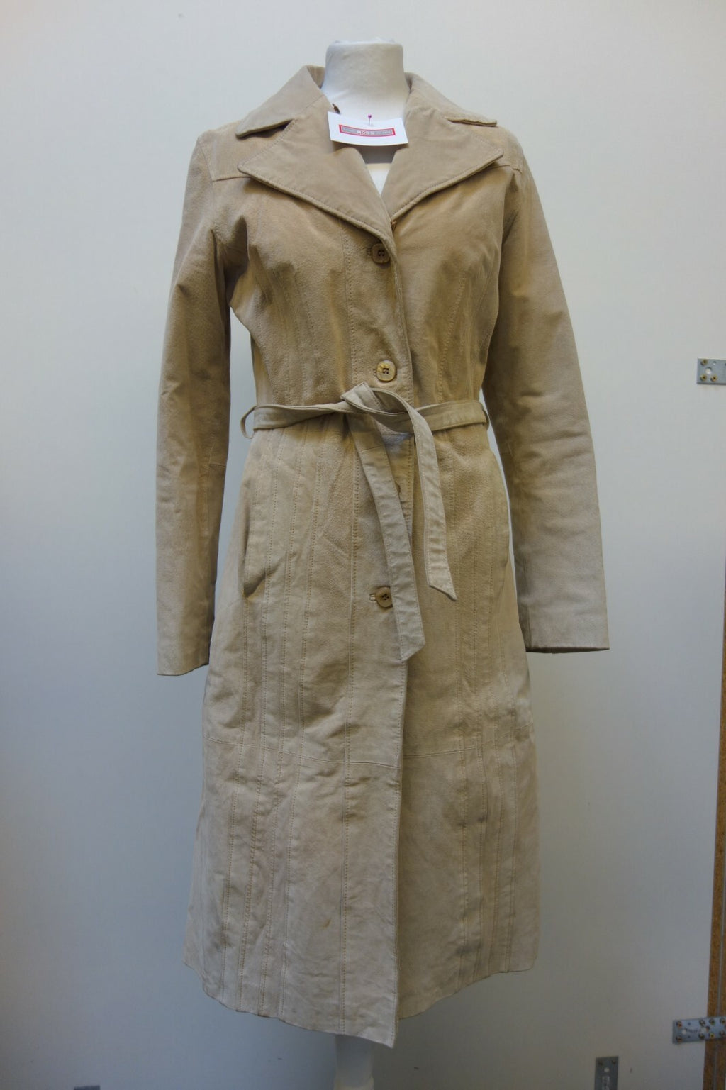 EK0998 Damen Mantel von Bershka, hellbraun, Gr. M0