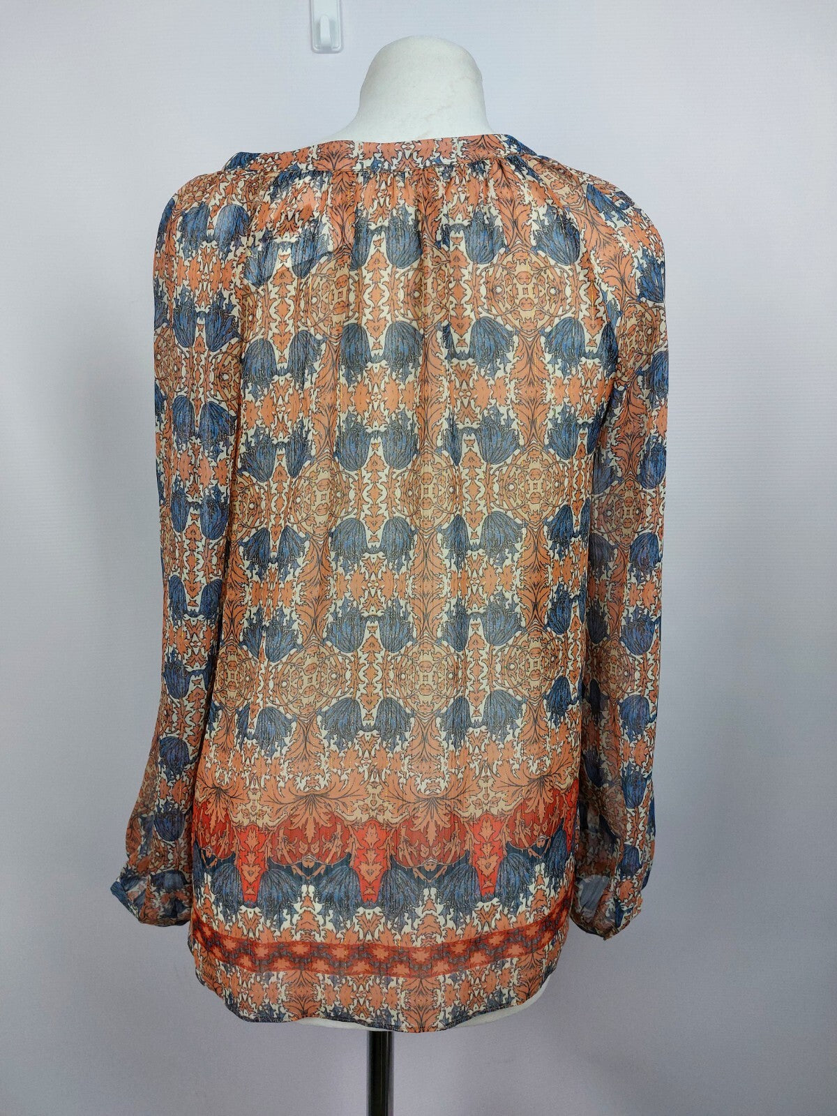 EK1803 Damen Bluse von Promod, blau/orange, Gr. S2