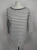 EK5014 Damen Shirt von Esprit, weiß/grau gestreift, Gr. M0