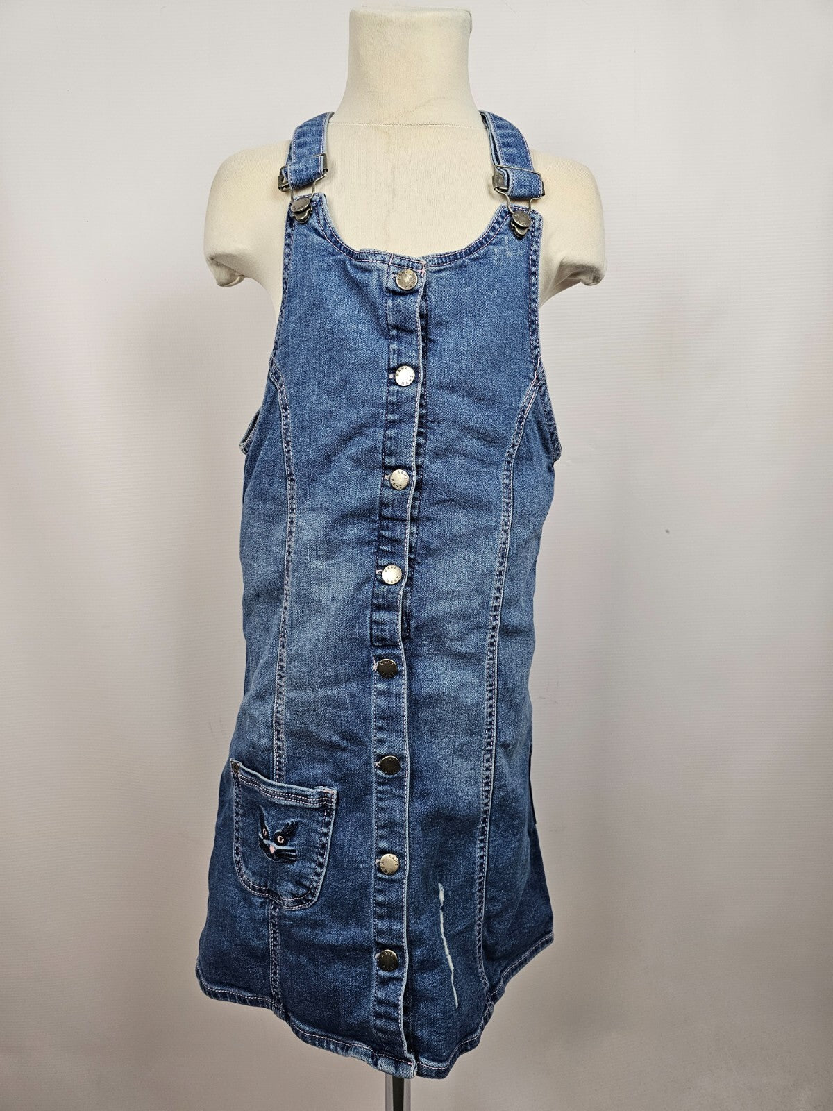 EK5428 Mädchen Jeanskleid von Kranz, blau, Gr.1460